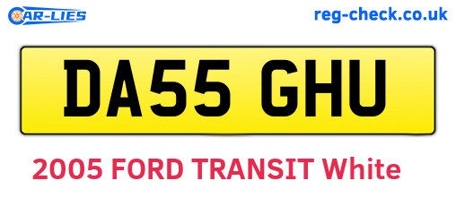 DA55GHU are the vehicle registration plates.