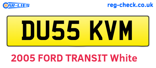 DU55KVM are the vehicle registration plates.