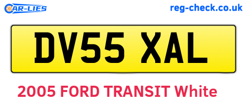 DV55XAL are the vehicle registration plates.