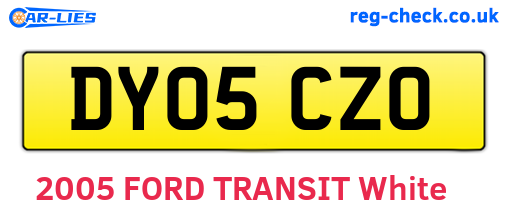 DY05CZO are the vehicle registration plates.