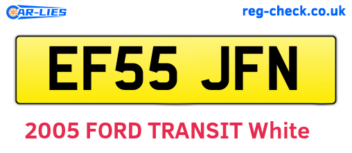 EF55JFN are the vehicle registration plates.