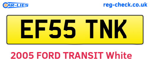 EF55TNK are the vehicle registration plates.