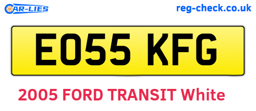 EO55KFG are the vehicle registration plates.