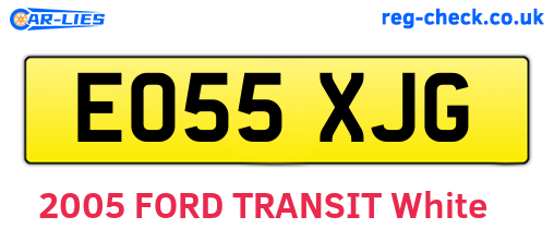 EO55XJG are the vehicle registration plates.