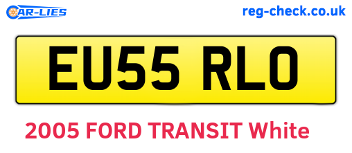 EU55RLO are the vehicle registration plates.