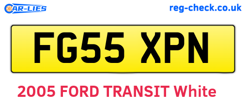FG55XPN are the vehicle registration plates.
