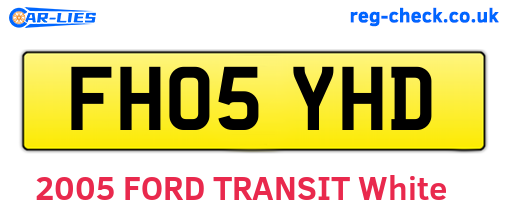 FH05YHD are the vehicle registration plates.