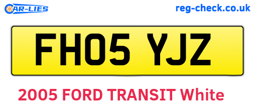 FH05YJZ are the vehicle registration plates.