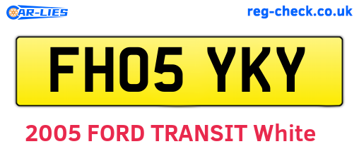 FH05YKY are the vehicle registration plates.