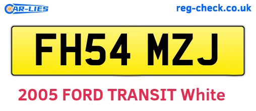 FH54MZJ are the vehicle registration plates.