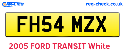 FH54MZX are the vehicle registration plates.