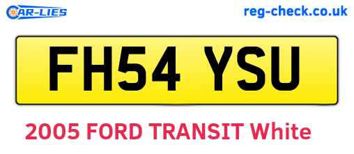 FH54YSU are the vehicle registration plates.