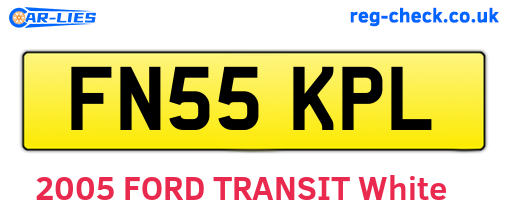 FN55KPL are the vehicle registration plates.