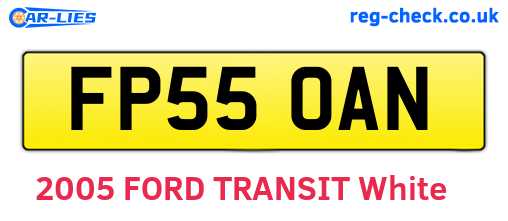 FP55OAN are the vehicle registration plates.