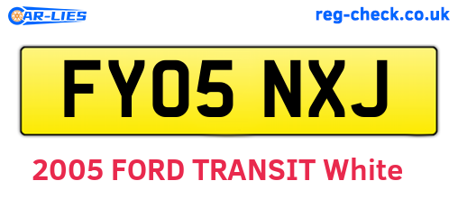 FY05NXJ are the vehicle registration plates.