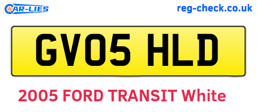 GV05HLD are the vehicle registration plates.