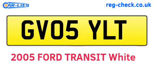 GV05YLT are the vehicle registration plates.