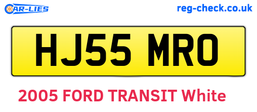 HJ55MRO are the vehicle registration plates.