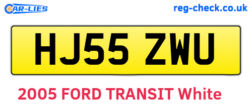 HJ55ZWU are the vehicle registration plates.