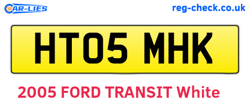 HT05MHK are the vehicle registration plates.