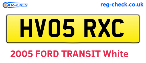 HV05RXC are the vehicle registration plates.