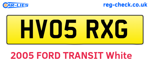 HV05RXG are the vehicle registration plates.