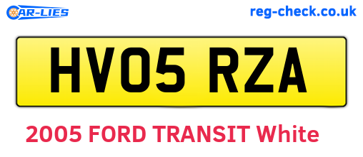 HV05RZA are the vehicle registration plates.