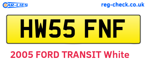 HW55FNF are the vehicle registration plates.