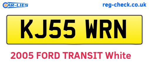 KJ55WRN are the vehicle registration plates.