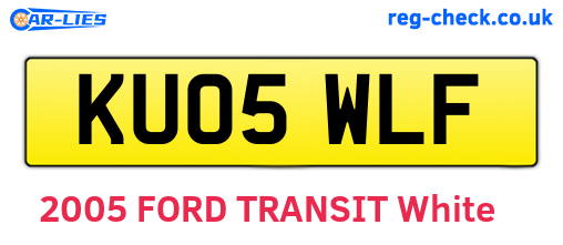 KU05WLF are the vehicle registration plates.