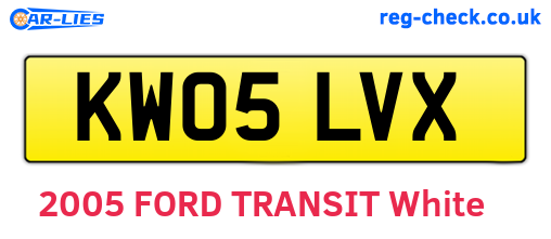 KW05LVX are the vehicle registration plates.