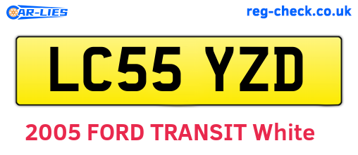 LC55YZD are the vehicle registration plates.