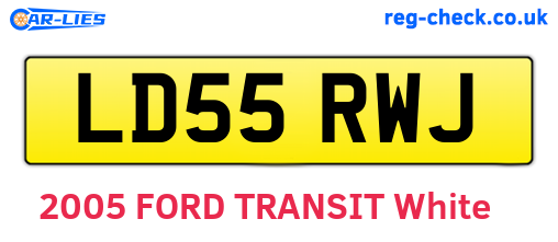 LD55RWJ are the vehicle registration plates.