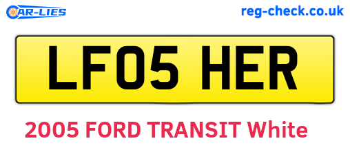 LF05HER are the vehicle registration plates.