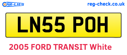 LN55POH are the vehicle registration plates.