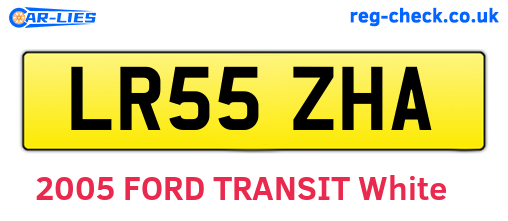 LR55ZHA are the vehicle registration plates.
