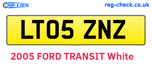 LT05ZNZ are the vehicle registration plates.