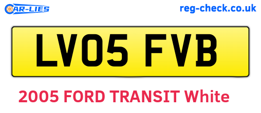 LV05FVB are the vehicle registration plates.
