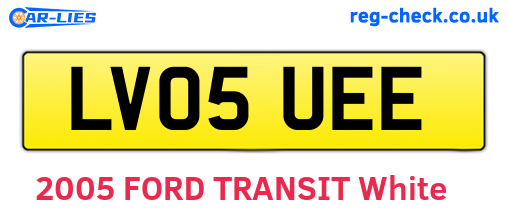 LV05UEE are the vehicle registration plates.