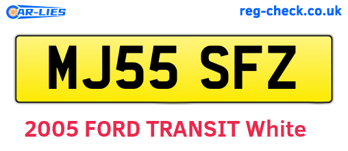 MJ55SFZ are the vehicle registration plates.