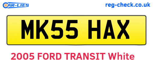 MK55HAX are the vehicle registration plates.