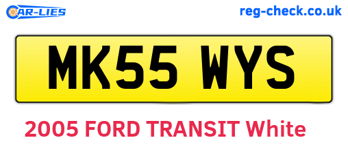 MK55WYS are the vehicle registration plates.