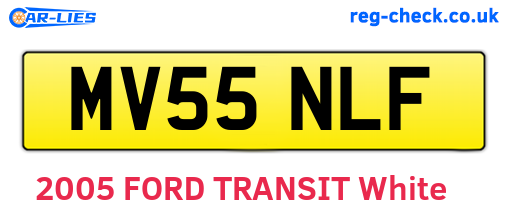 MV55NLF are the vehicle registration plates.