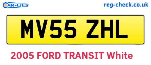 MV55ZHL are the vehicle registration plates.