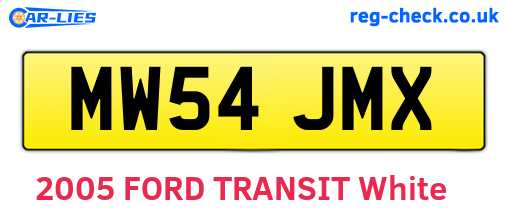 MW54JMX are the vehicle registration plates.