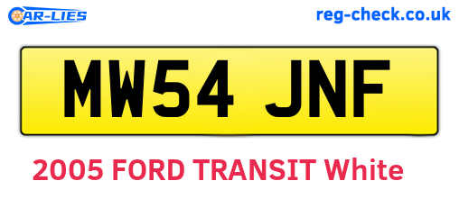 MW54JNF are the vehicle registration plates.