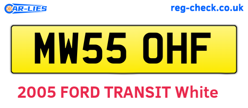 MW55OHF are the vehicle registration plates.