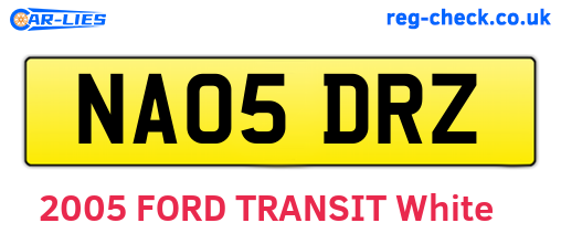 NA05DRZ are the vehicle registration plates.