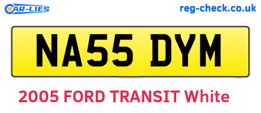 NA55DYM are the vehicle registration plates.