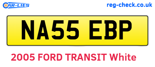 NA55EBP are the vehicle registration plates.